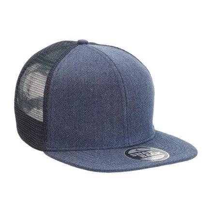 4396 Heathered Flat Peak Trucker 8 Pack
