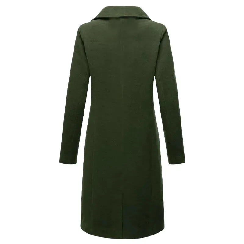 Damen-Graben, zweireihig, mit Wolle gefüttert, warme Jacke, Revers, schmaler, eleganter Mantel, große Größe, Streetwear, Oberbekleidung, Damenbekleidung
