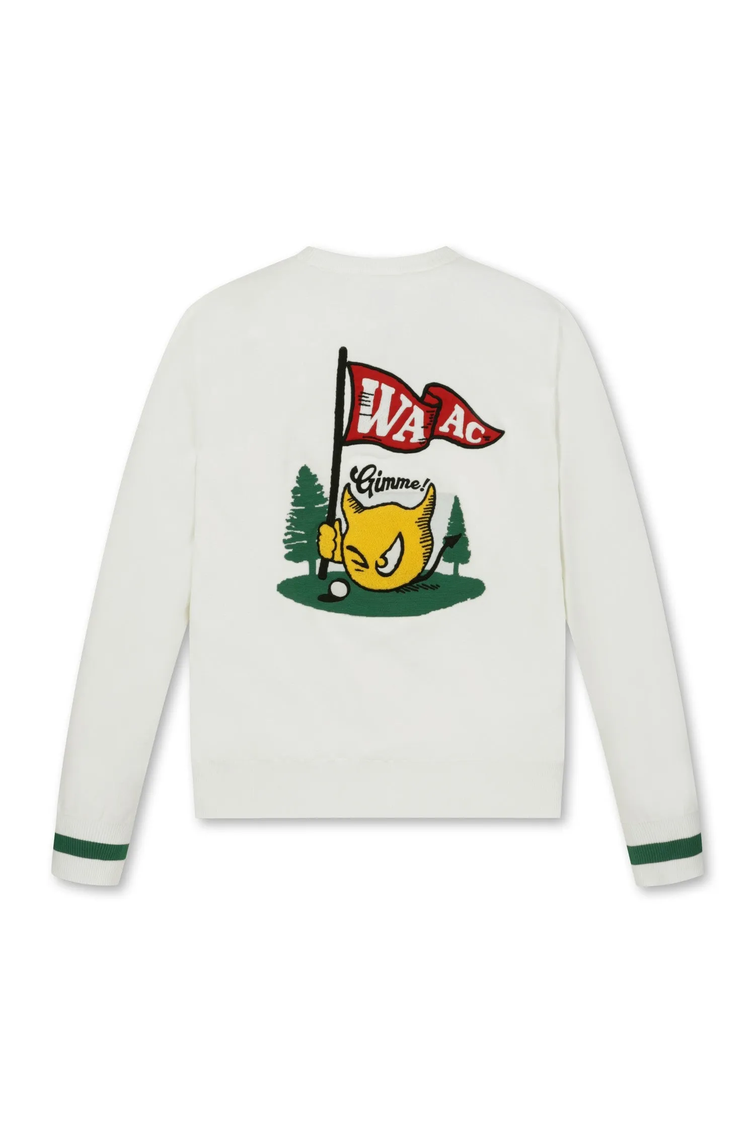 Embroidery V-neck Golf Sweater