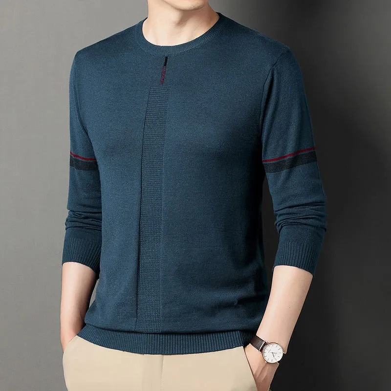 Fashion Casual Long-sleeved Knitted Slim Sweater Pullover