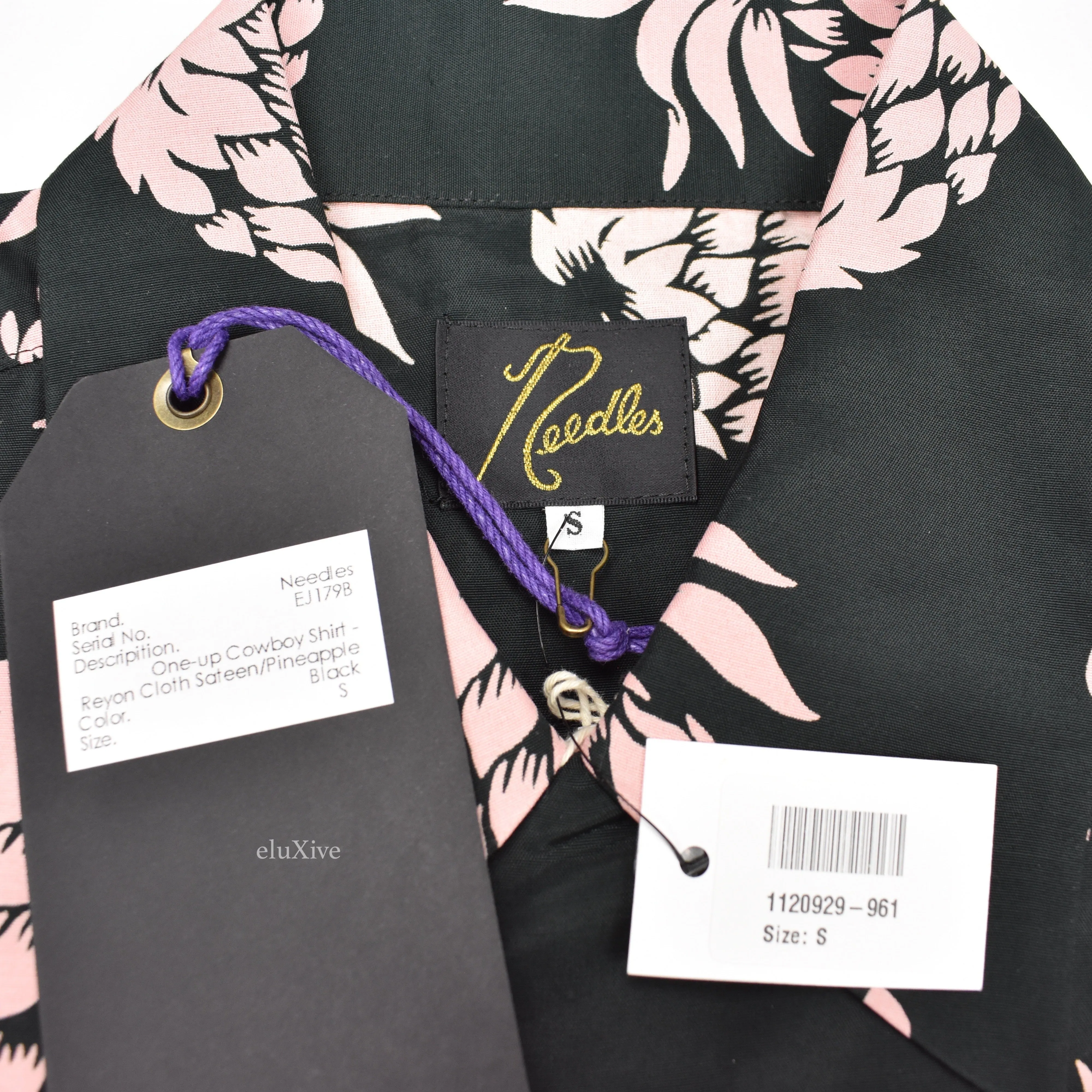 Needles - Black Pineapple Print Rayon Shirt