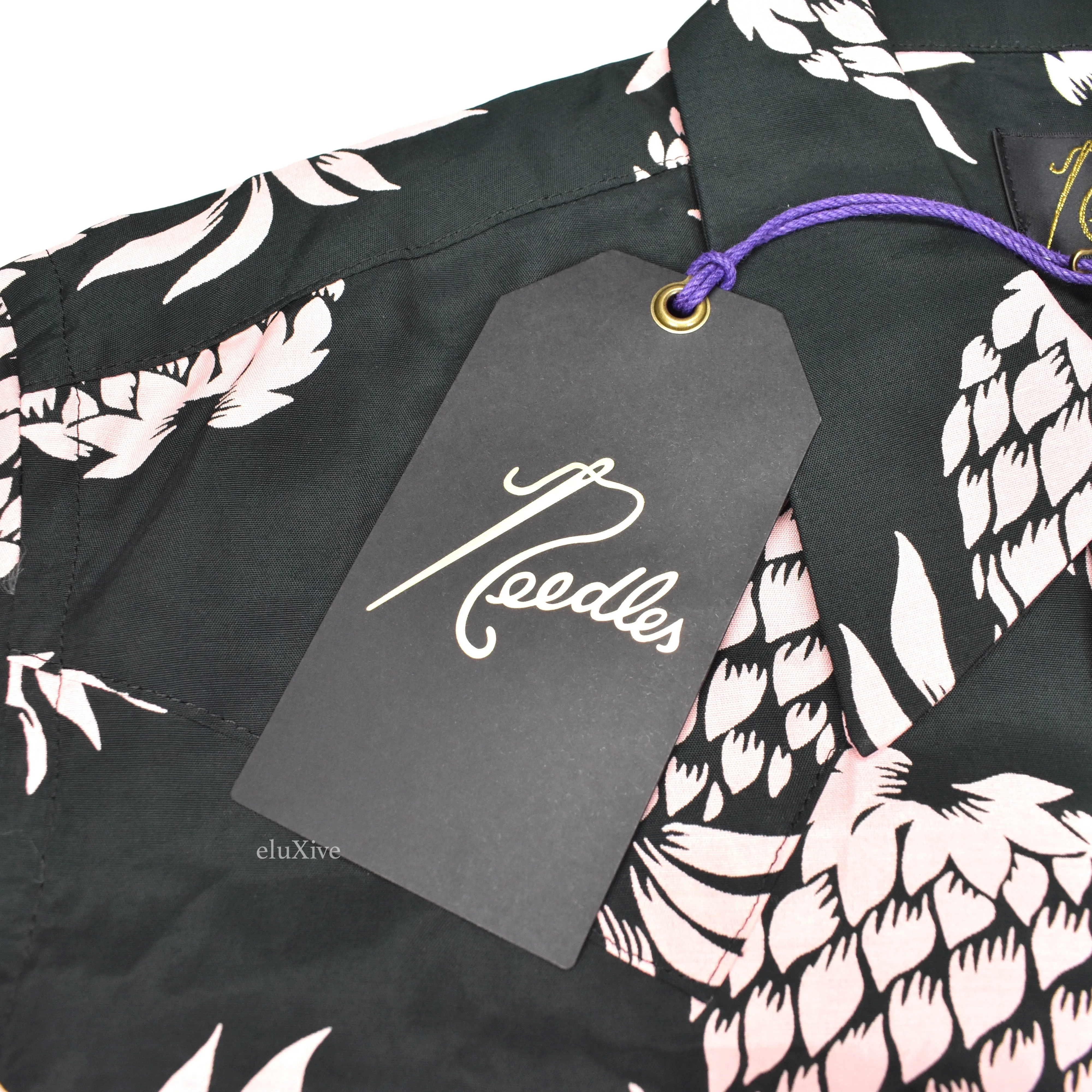 Needles - Black Pineapple Print Rayon Shirt