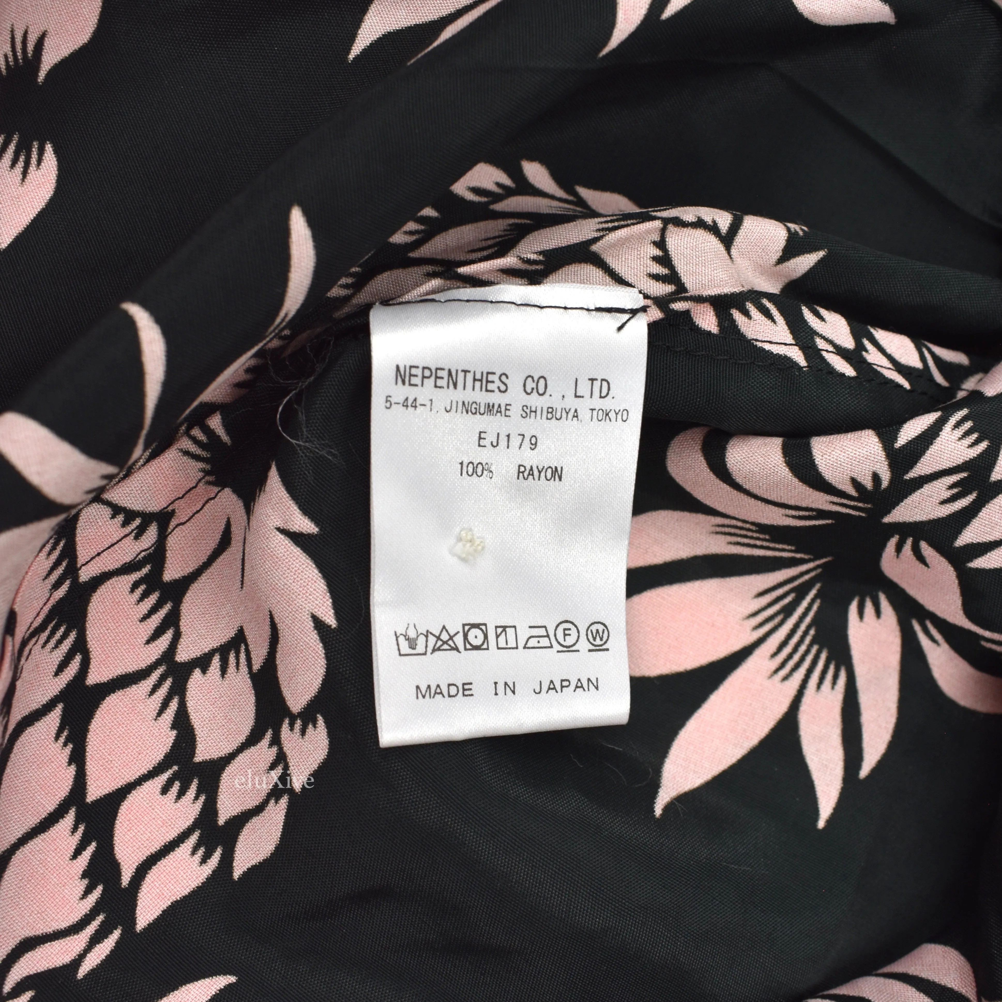 Needles - Black Pineapple Print Rayon Shirt