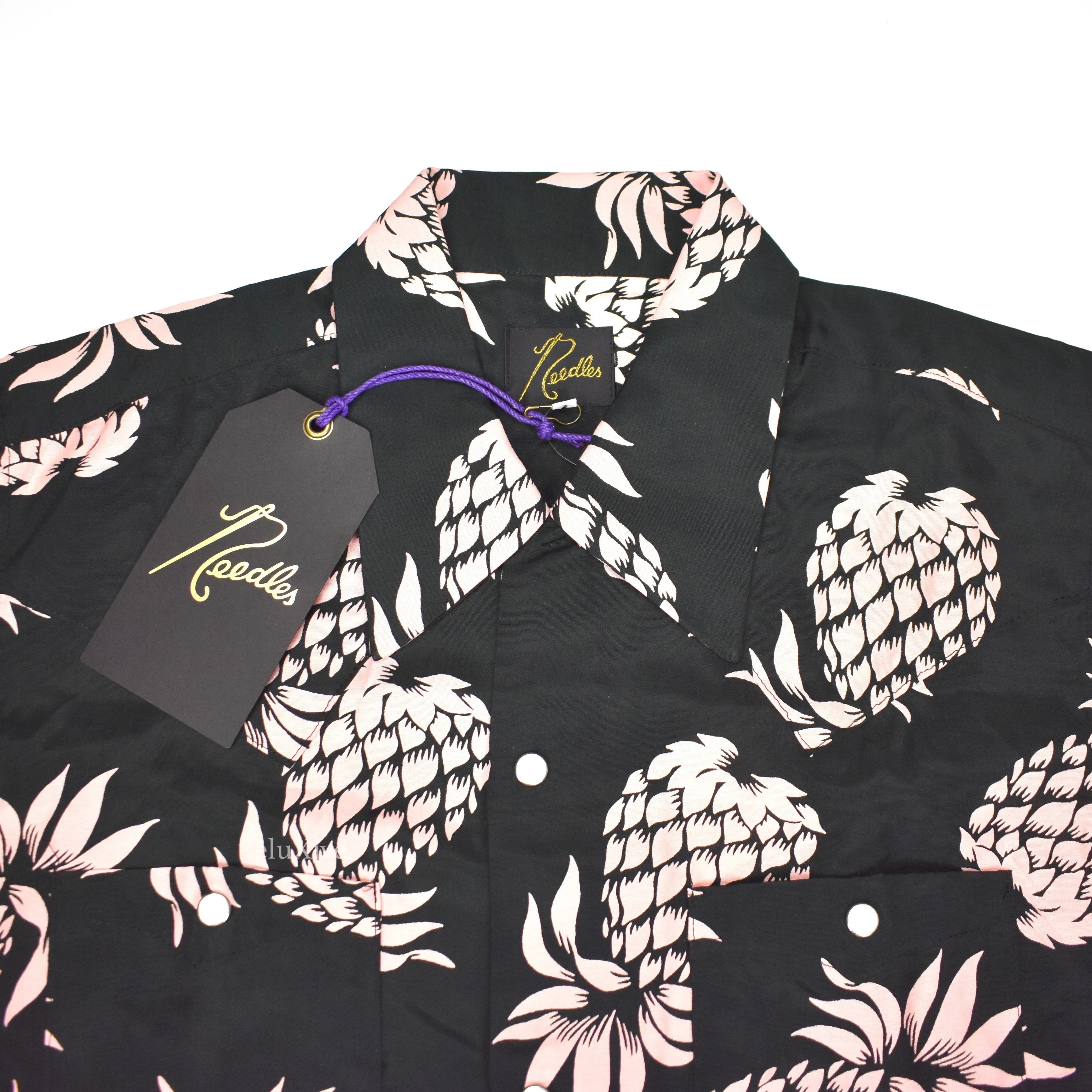 Needles - Black Pineapple Print Rayon Shirt