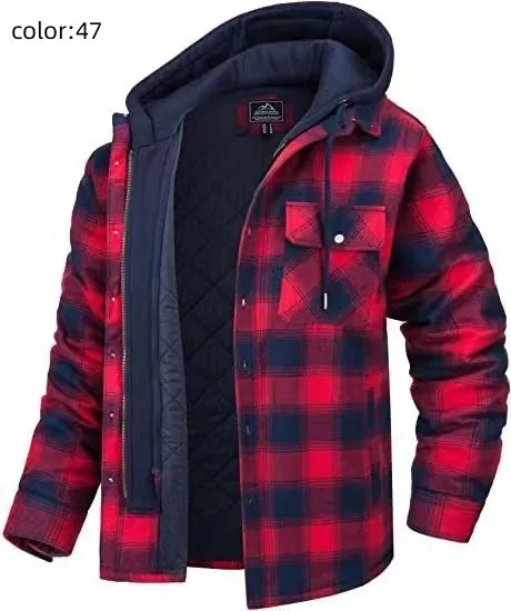 RECON GS2 Plaid thick lined shirt with hood