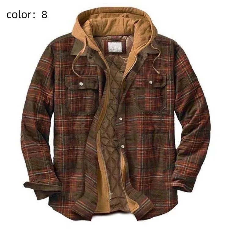RECON GS2 Plaid thick lined shirt with hood