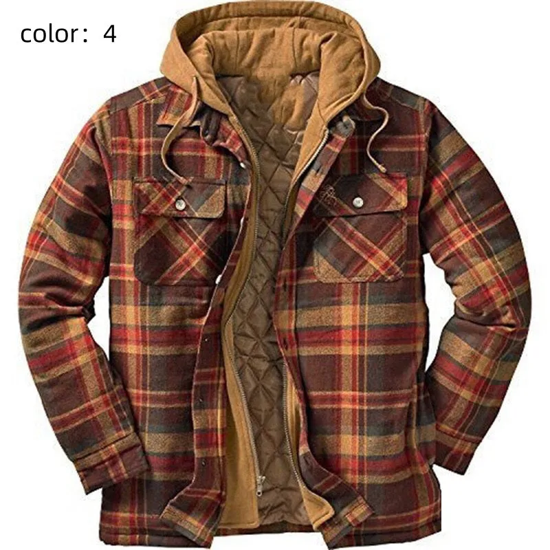 RECON GS2 Plaid thick lined shirt with hood