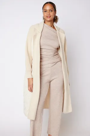 SALE - Collin Puffer Knit Mixed Media Coat