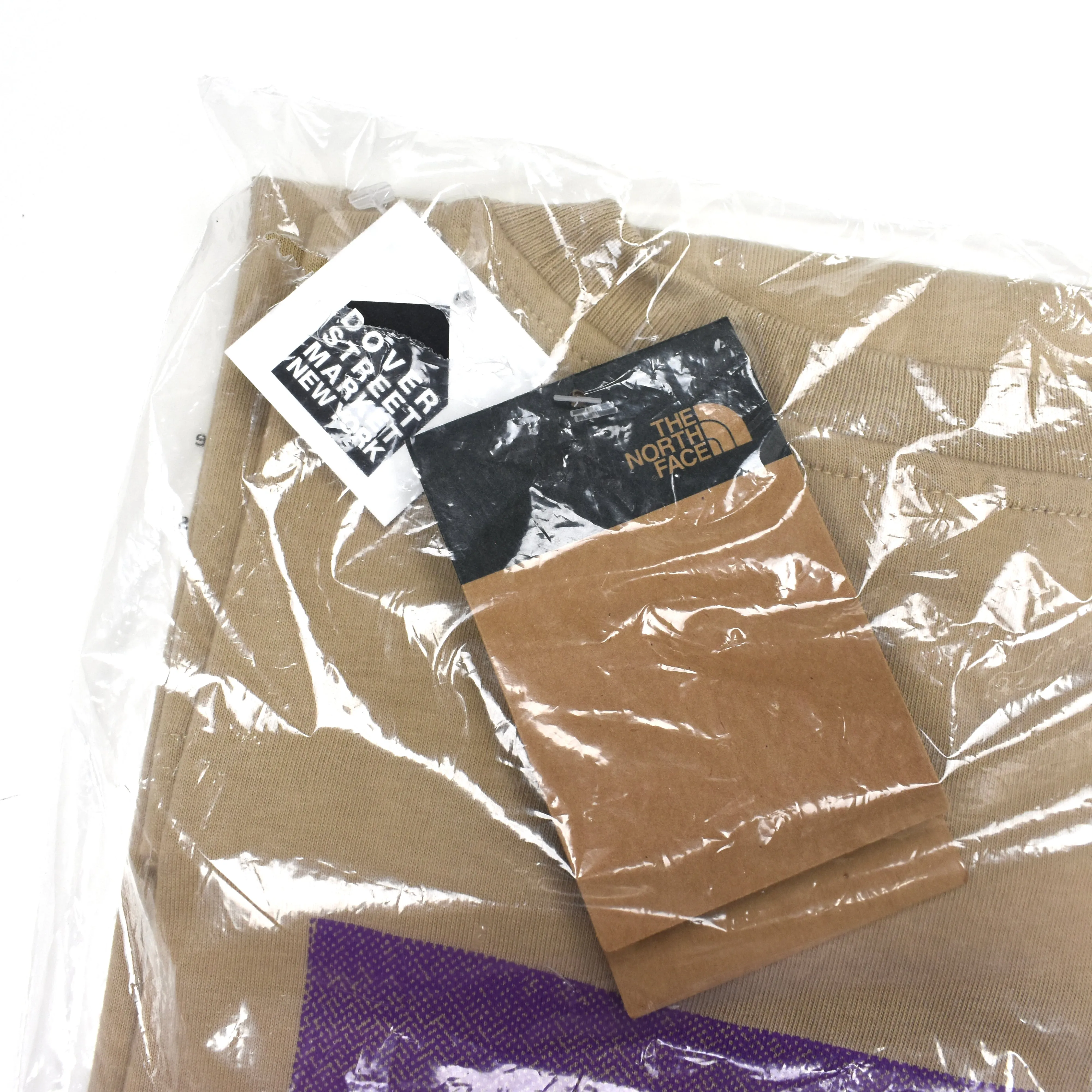 Supreme x The North Face - Back Logo Print T-Shirt (Tan)