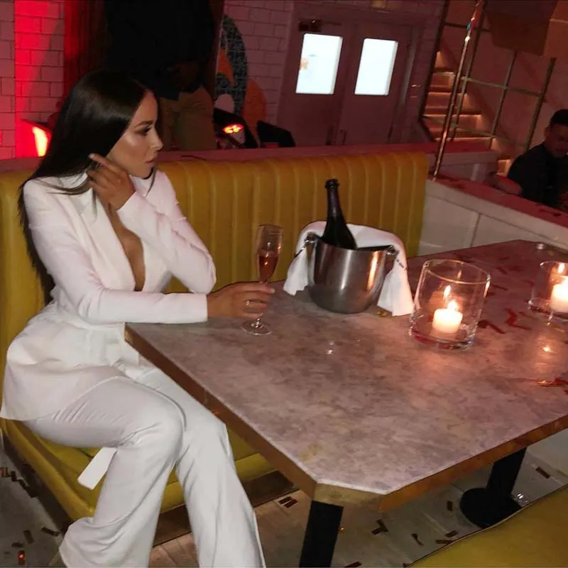 Women Business Suit Set Office Wear Two Piece Blazer Fashion Casual Professional Woman Suit With Waist Tied Jacket And Pants Set